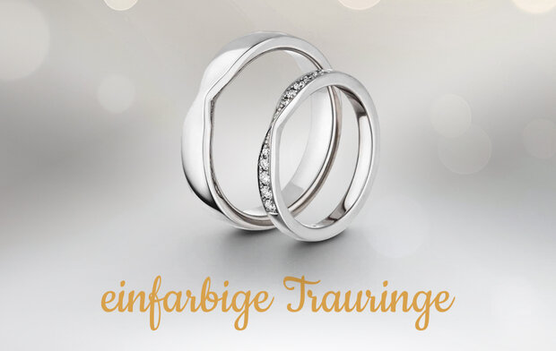 einfarbige Trauringe